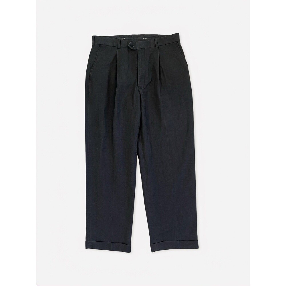 Alfani Men's Poyester Blend Black Tapered Dress Pants Sz 36x30